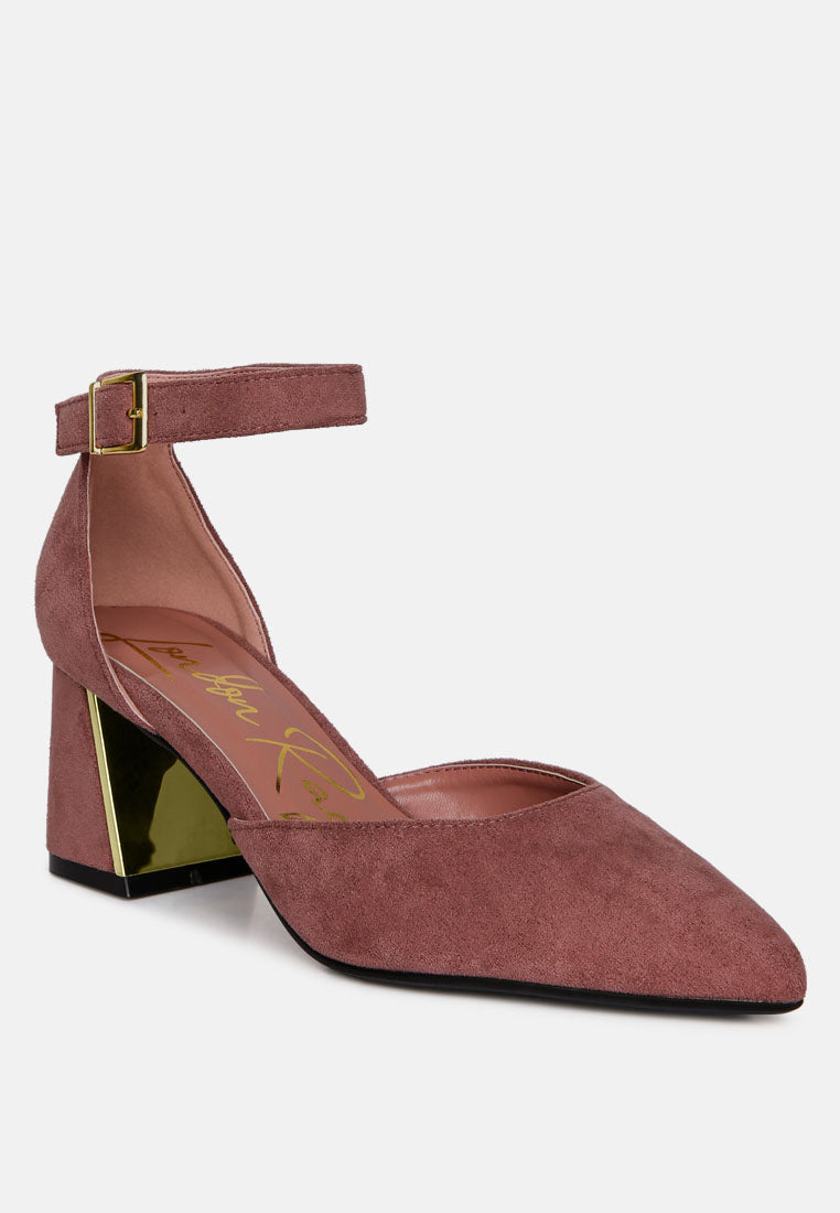 Rory Metallic Sling Detail Block Heel Sandals - Tigbul's Variety Fashion Shop