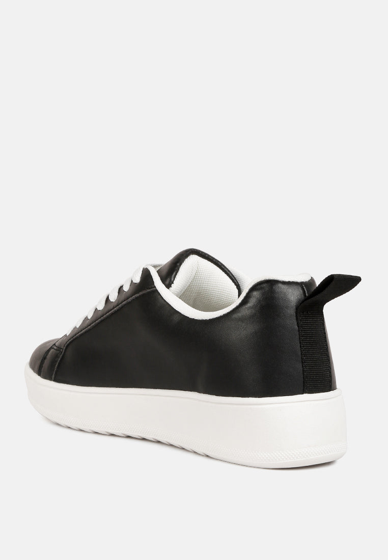 Rouxy Faux Leather Sneakers - Tigbul's Variety Fashion Shop
