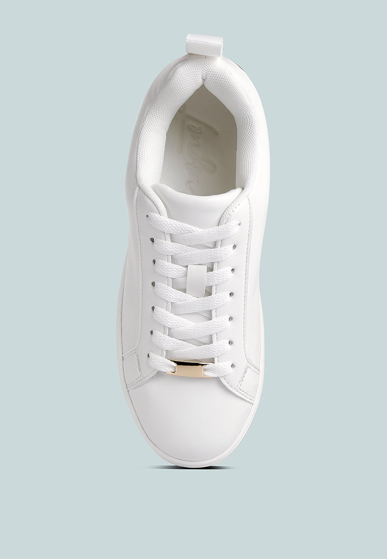 Rouxy Faux Leather Sneakers - Tigbul's Variety Fashion Shop