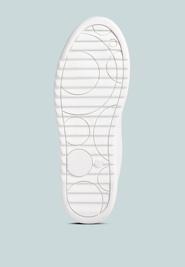 Rouxy Faux Leather Sneakers - Tigbul's Variety Fashion Shop