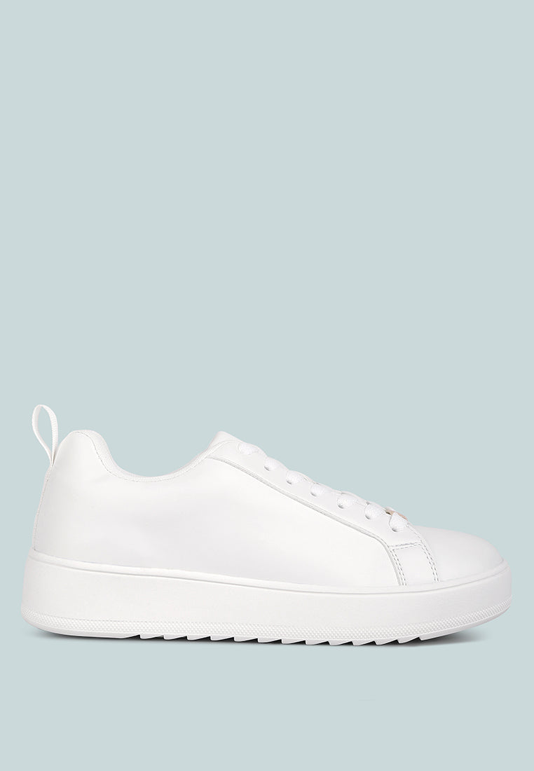 Rouxy Faux Leather Sneakers - Tigbul's Variety Fashion Shop