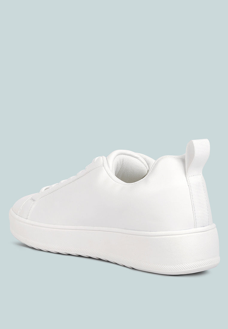 Rouxy Faux Leather Sneakers - Tigbul's Variety Fashion Shop