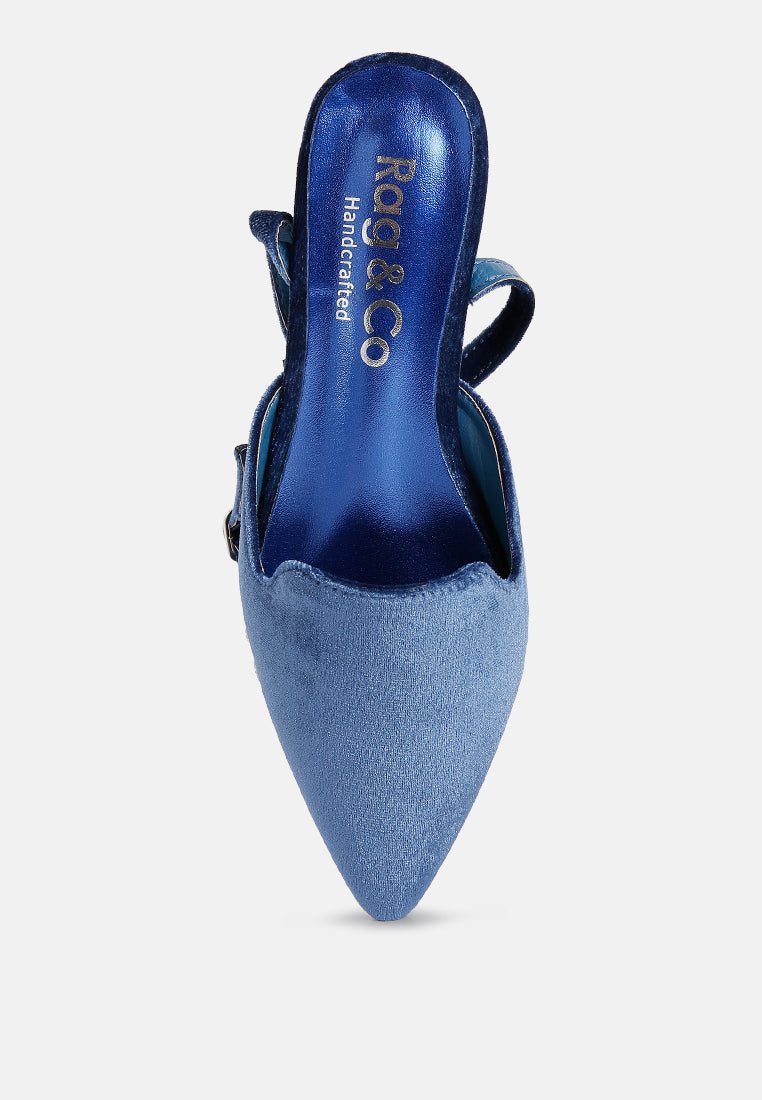 Salome Black Velvet Luxe Jewelled Flat Mules - Tigbul's Variety Fashion Shop