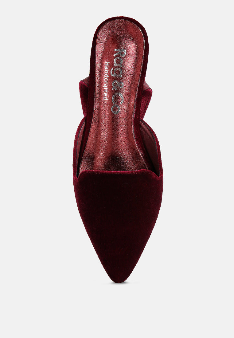Salome Black Velvet Luxe Jewelled Flat Mules - Tigbul's Variety Fashion Shop