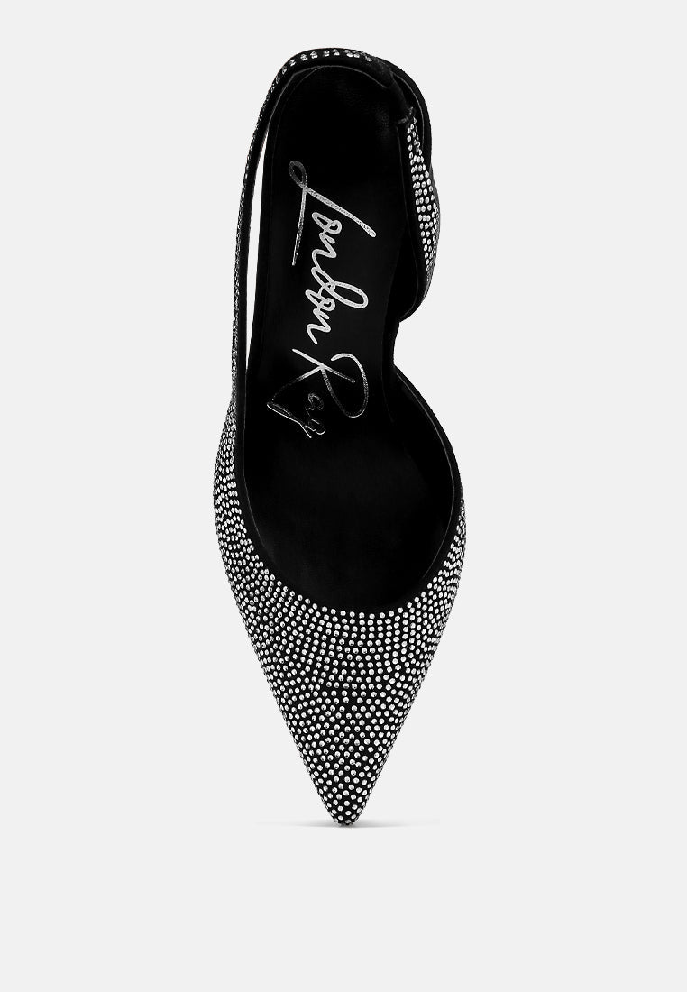 Saranna Rhinestone Embellished Suede Heel Sandals - Tigbul's Variety Fashion Shop