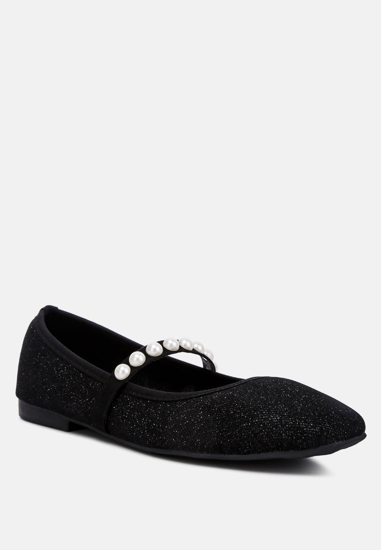 Sassie Pearl Embellished Ballerina Flats - Tigbul's Variety Fashion Shop