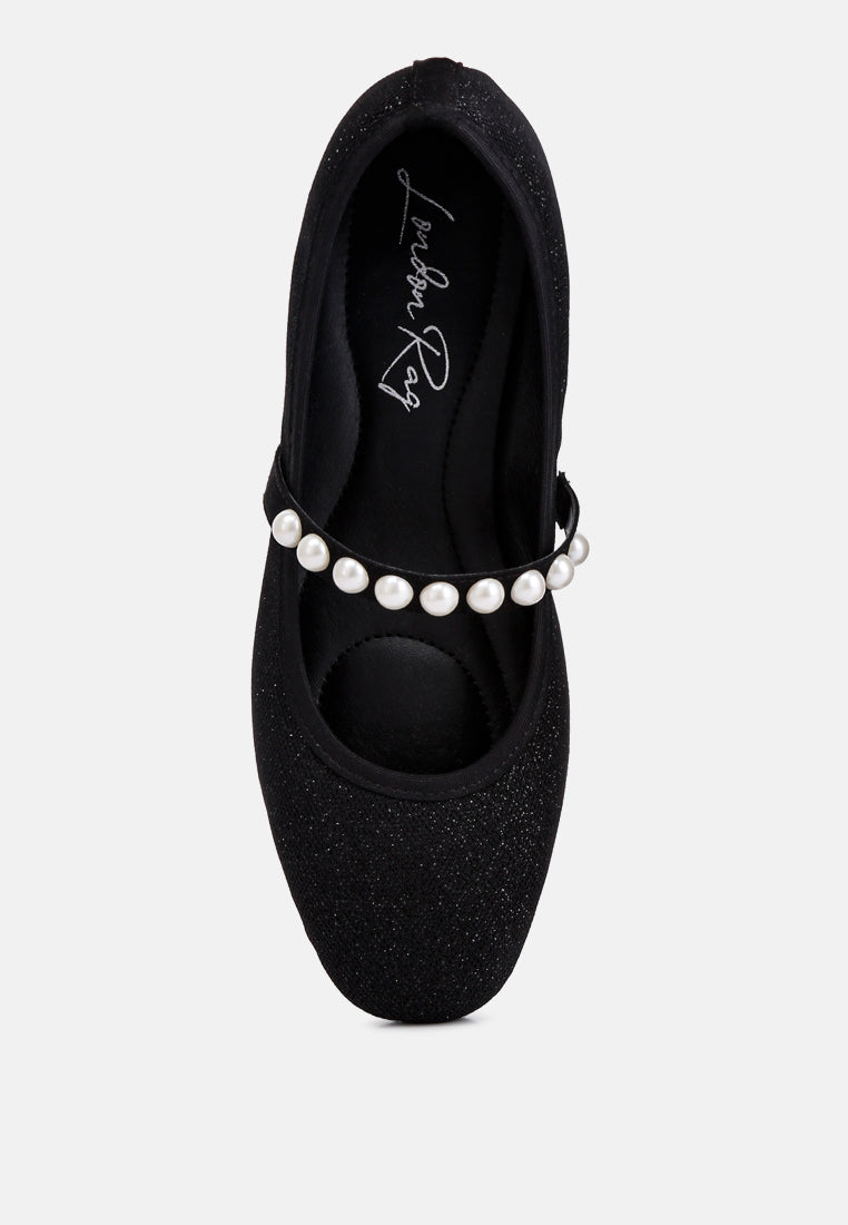 Sassie Pearl Embellished Ballerina Flats - Tigbul's Variety Fashion Shop