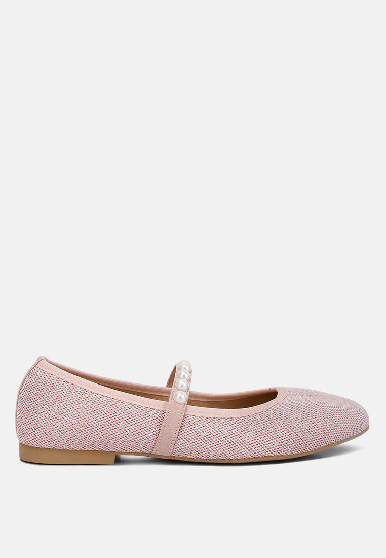 Sassie Pearl Embellished Ballerina Flats - Tigbul's Variety Fashion Shop