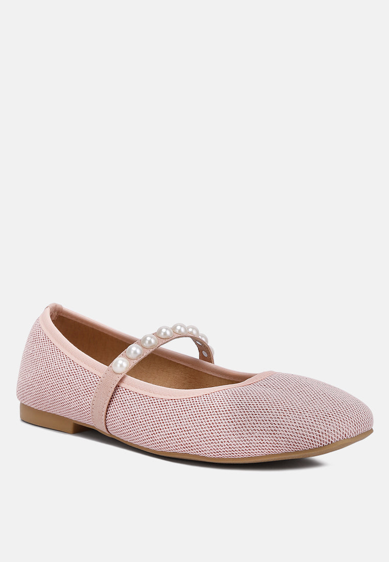 Sassie Pearl Embellished Ballerina Flats - Tigbul's Variety Fashion Shop