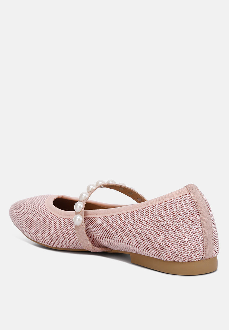 Sassie Pearl Embellished Ballerina Flats - Tigbul's Variety Fashion Shop