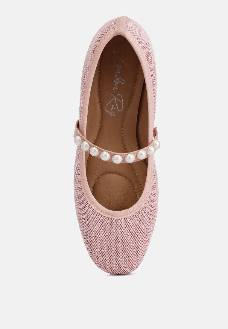 Sassie Pearl Embellished Ballerina Flats - Tigbul's Variety Fashion Shop