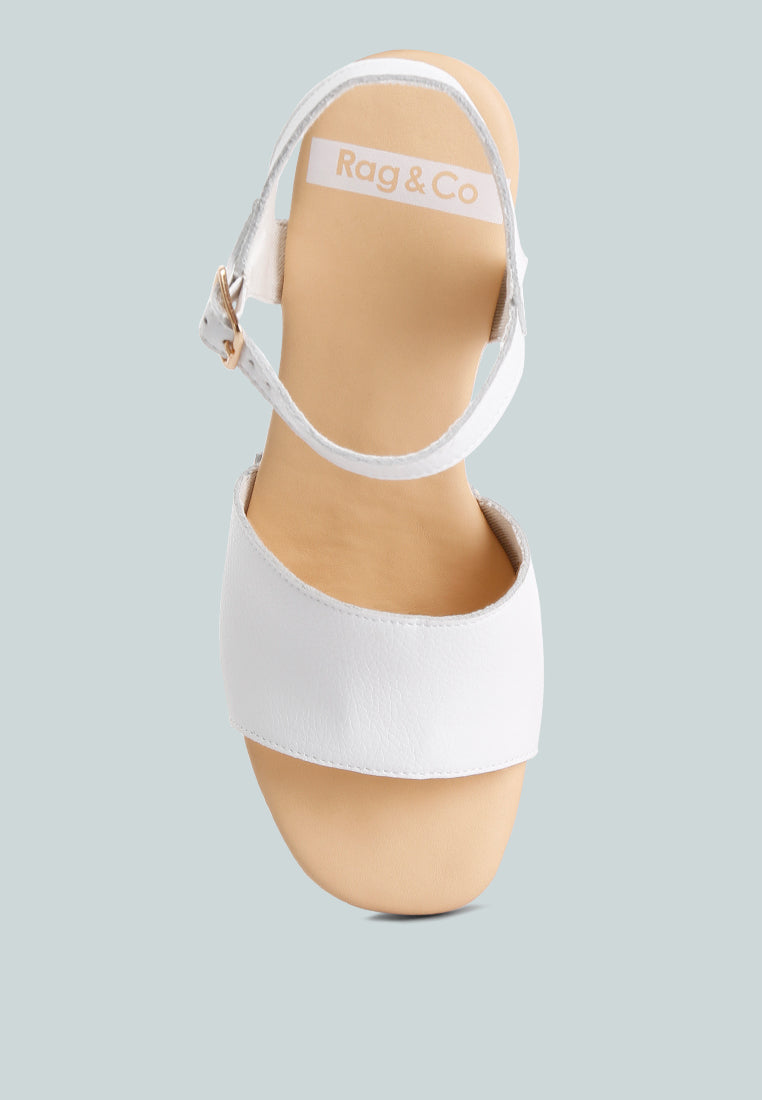 Sawor Recycled Leather High Block Sandals - Tigbul's Variety Fashion Shop