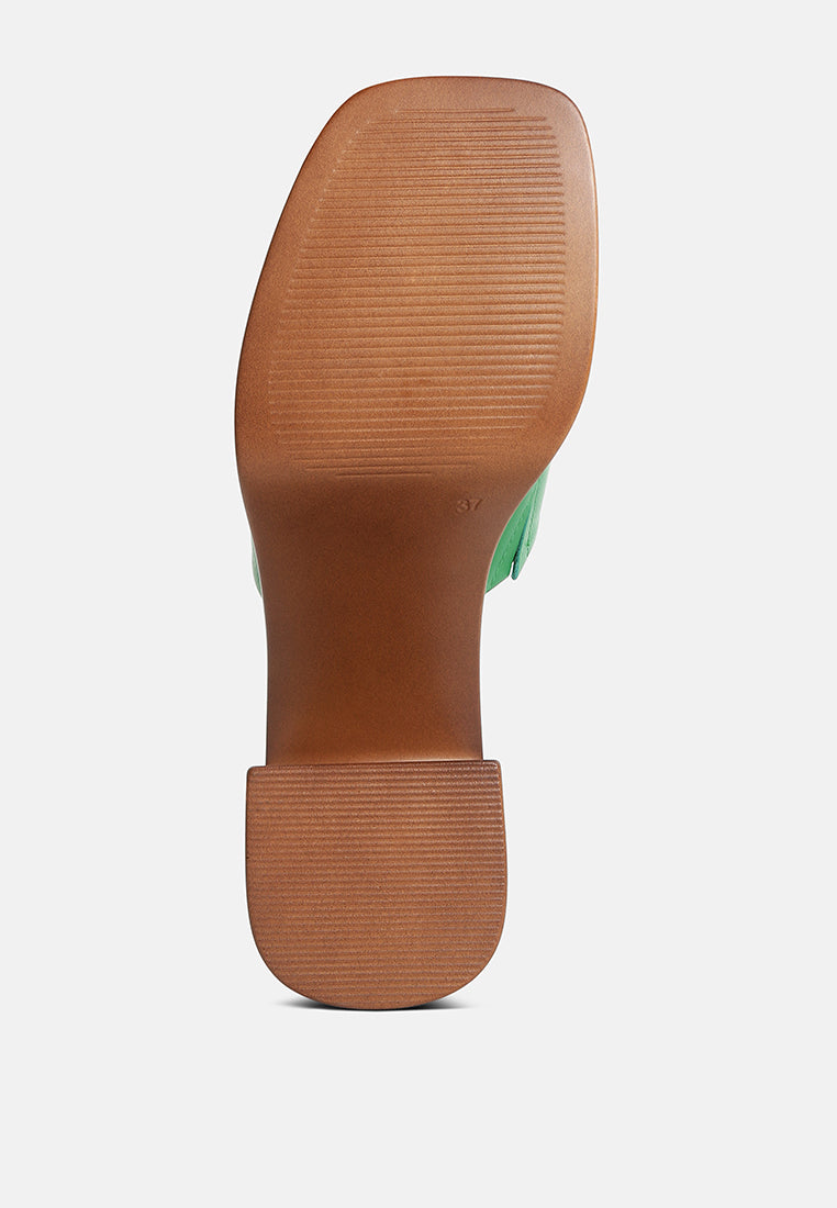 Scandal Slip On Block Heel Sandals - Tigbul's Variety Fashion Shop