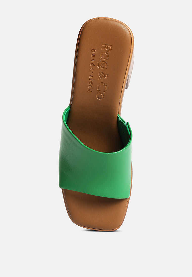 Scandal Slip On Block Heel Sandals - Tigbul's Variety Fashion Shop
