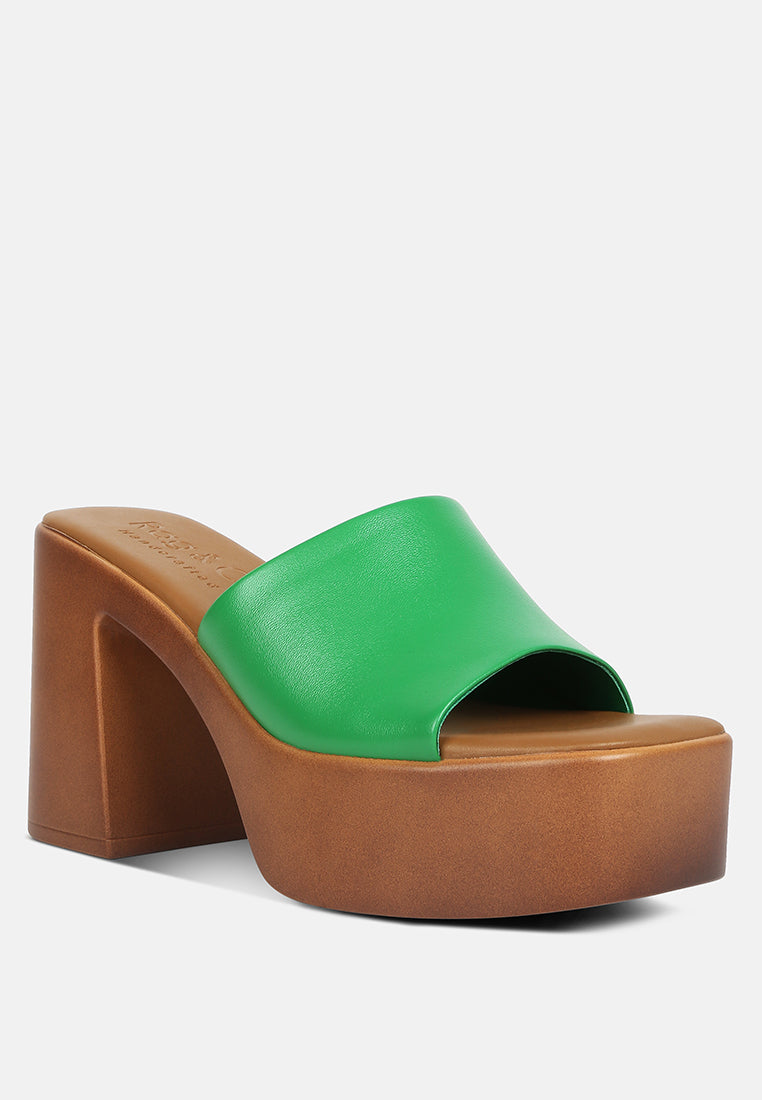 Scandal Slip On Block Heel Sandals - Tigbul's Variety Fashion Shop
