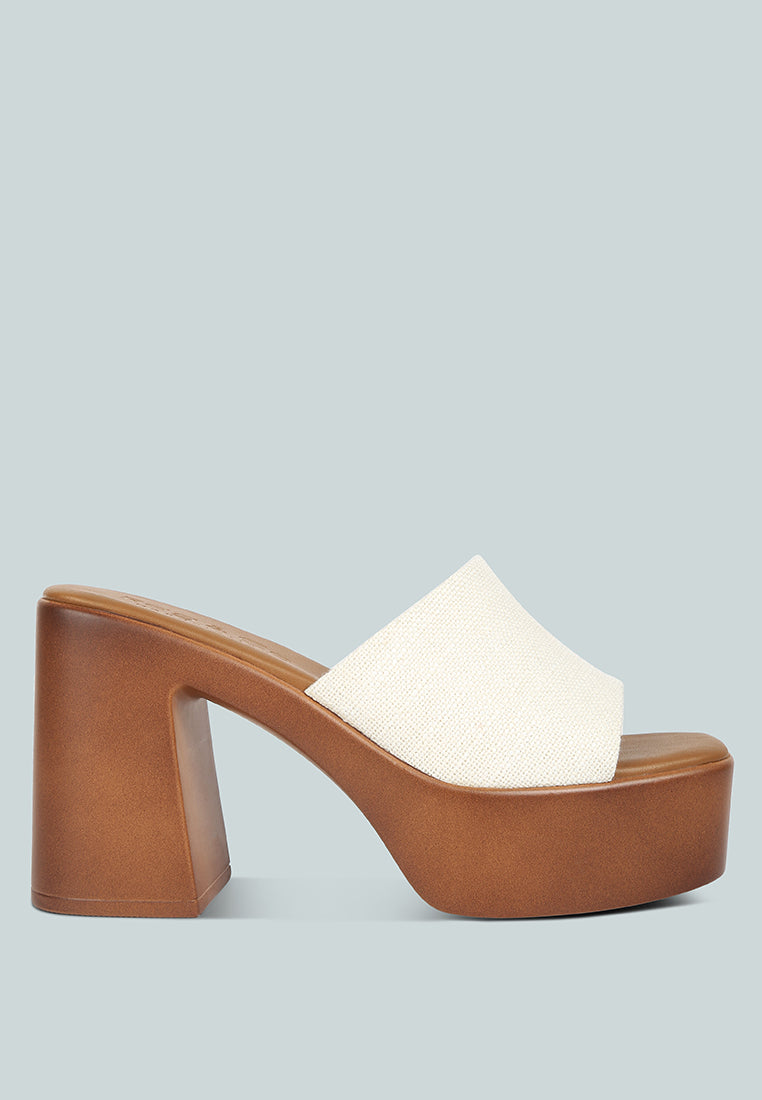 Scandal Slip On Block Heel Sandals - Tigbul's Variety Fashion Shop