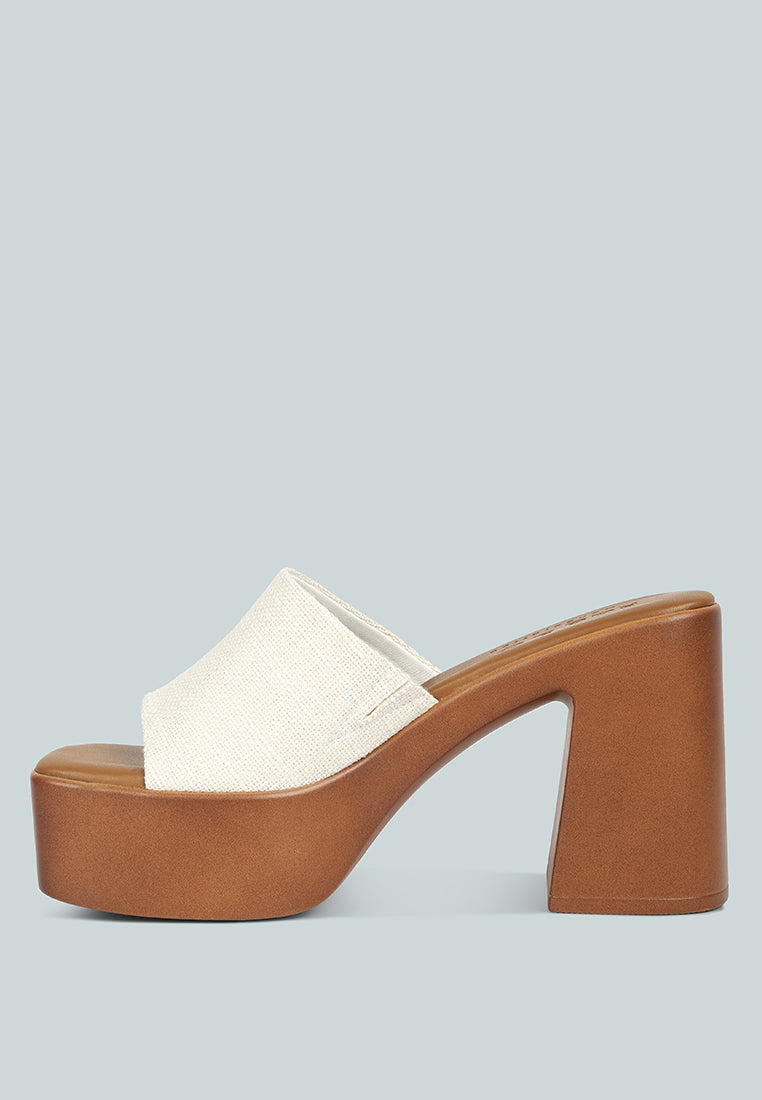 Scandal Slip On Block Heel Sandals - Tigbul's Variety Fashion Shop