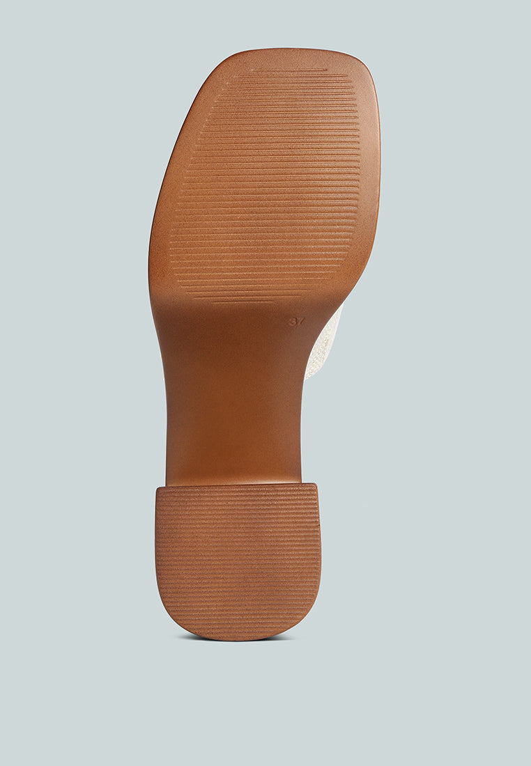 Scandal Slip On Block Heel Sandals - Tigbul's Variety Fashion Shop