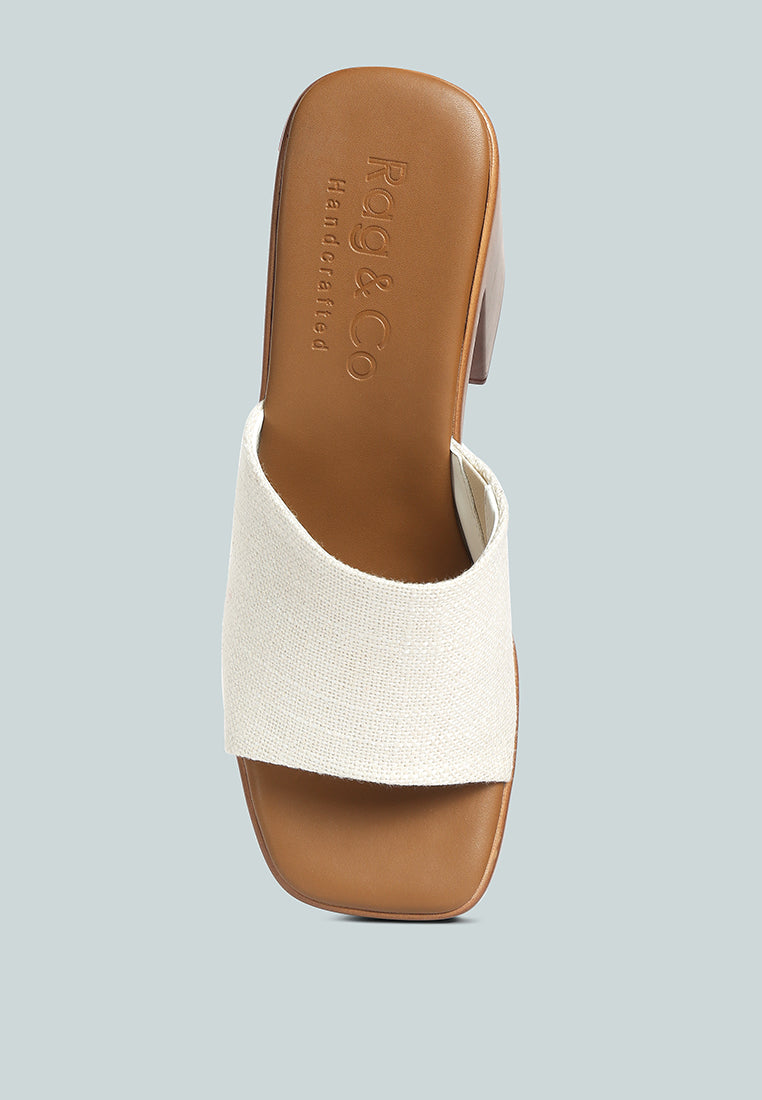 Scandal Slip On Block Heel Sandals - Tigbul's Variety Fashion Shop