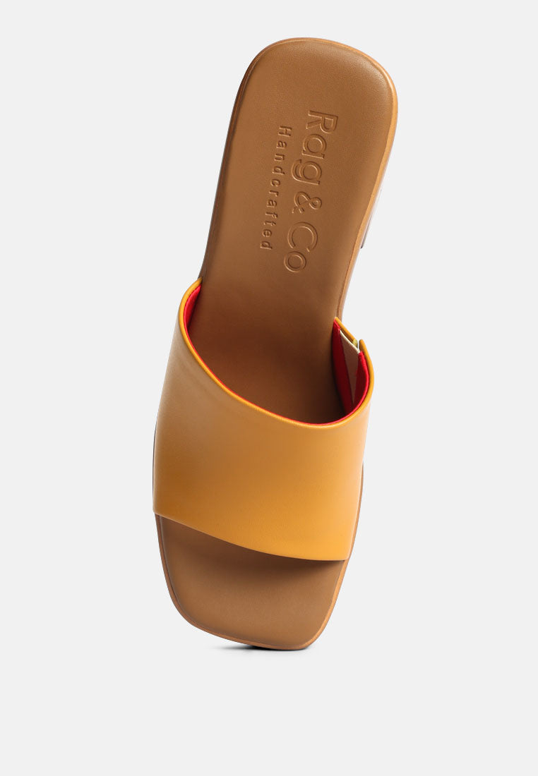 Scandal Slip On Block Heel Sandals - Tigbul's Variety Fashion Shop