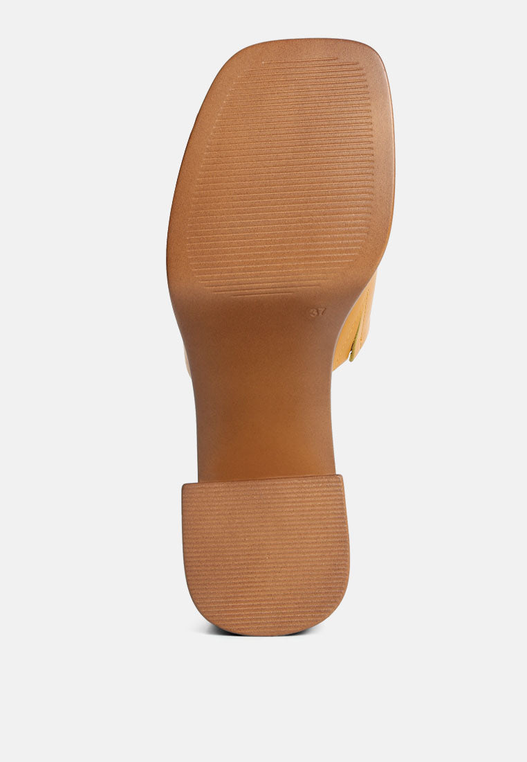 Scandal Slip On Block Heel Sandals - Tigbul's Variety Fashion Shop