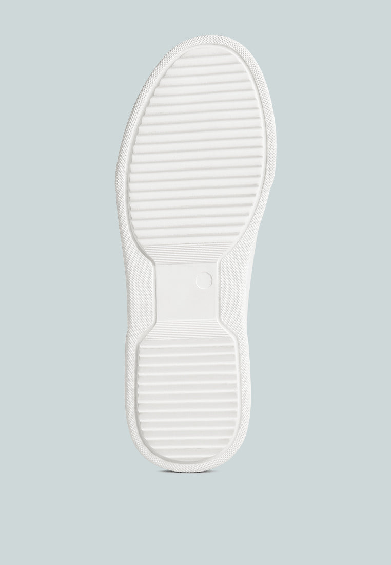 Schick Lace Up Leather Sneakers - Tigbul's Variety Fashion Shop