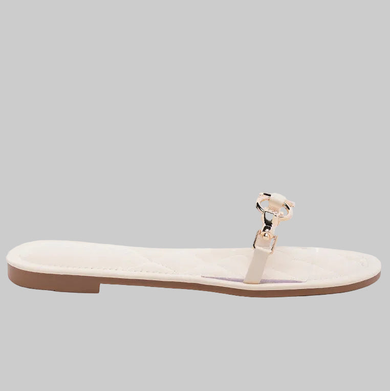 Scoth Clear Buckled Quilted Slides - Tigbul's Variety Fashion Shop