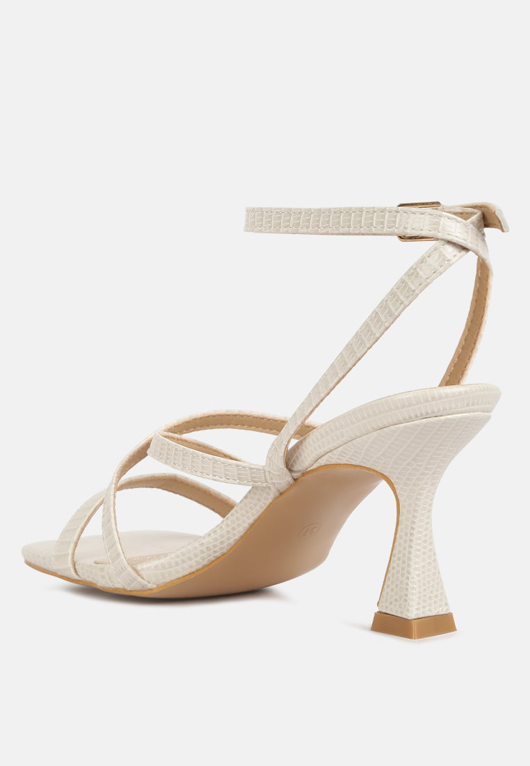 Serling Croc Spool Heel Sandals - Tigbul's Variety Fashion Shop
