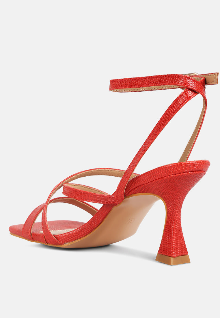 Serling Croc Spool Heel Sandals - Tigbul's Variety Fashion Shop