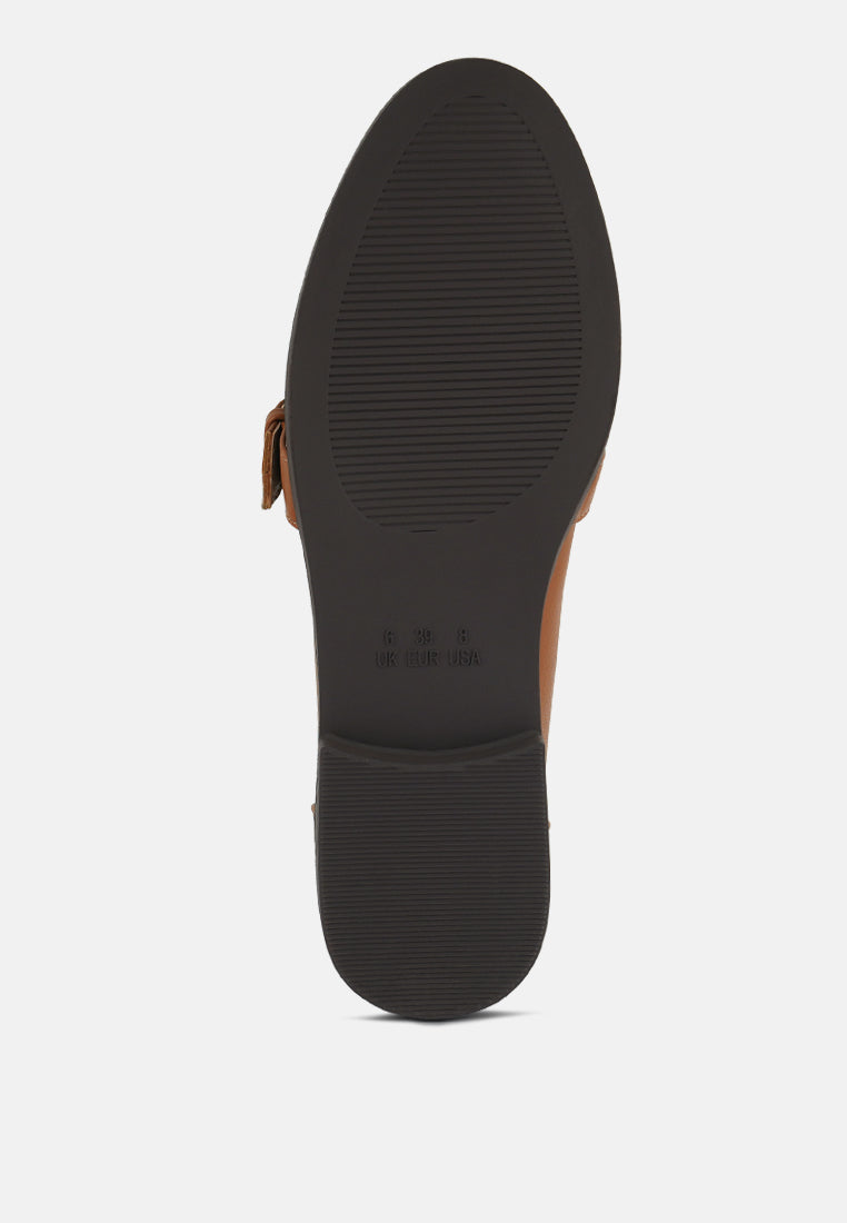 Sheboss Buckle Detail Loafers - Tigbul's Variety Fashion Shop