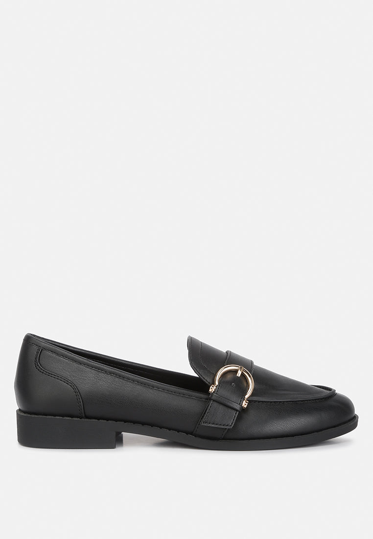 Sheboss Buckle Detail Loafers - Tigbul's Variety Fashion Shop