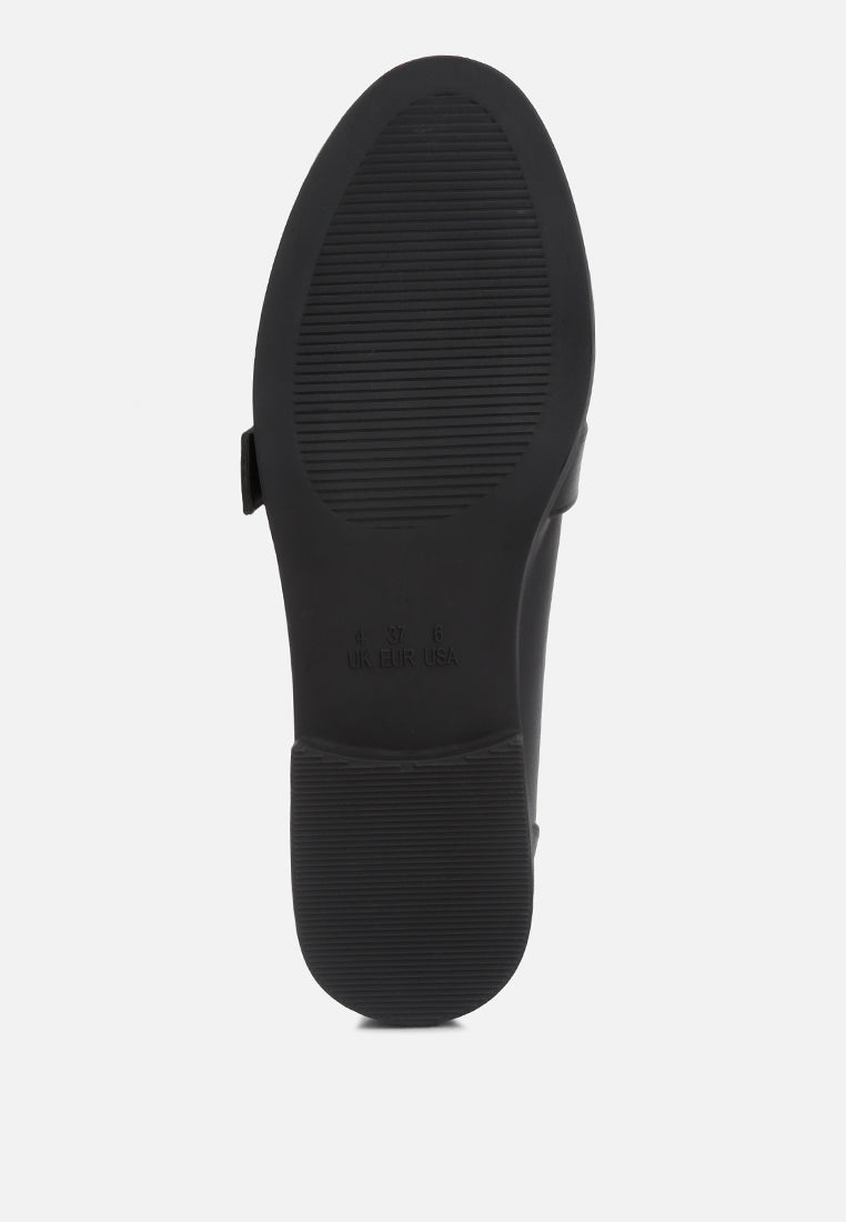 Sheboss Buckle Detail Loafers - Tigbul's Variety Fashion Shop