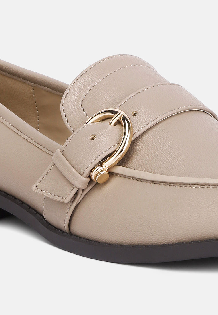 Sheboss Buckle Detail Loafers - Tigbul's Variety Fashion Shop