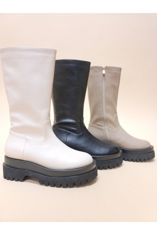 Under Knee Platform Casual Boots - Tigbul's Variety Fashion Shop