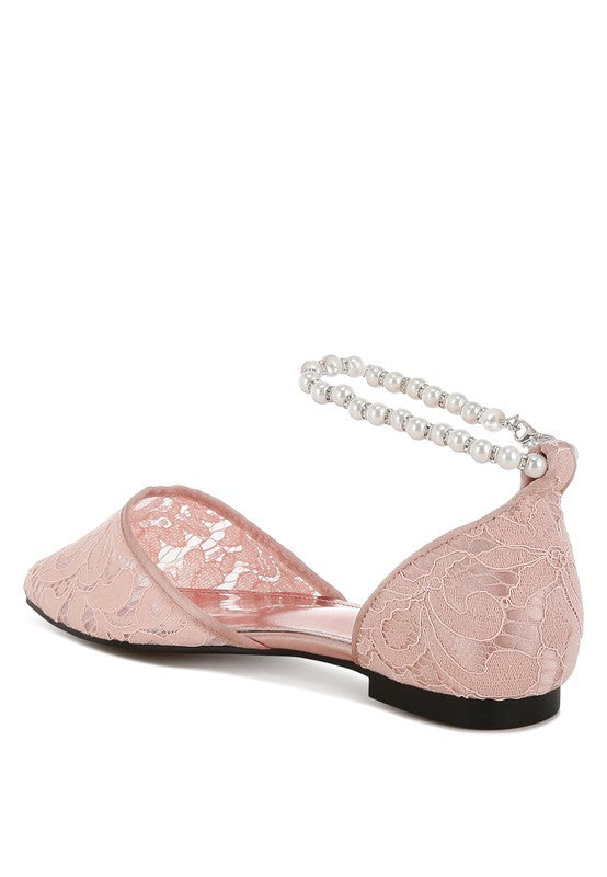 Shrami Pearl & Rhinestone Strap Flat Sandals - Tigbul's Variety Fashion Shop