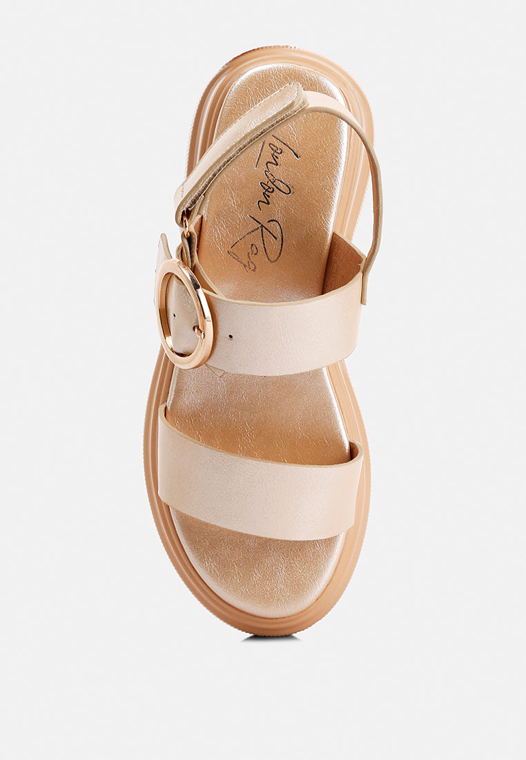 Silas Metallic Chunky Sandals - Tigbul's Variety Fashion Shop