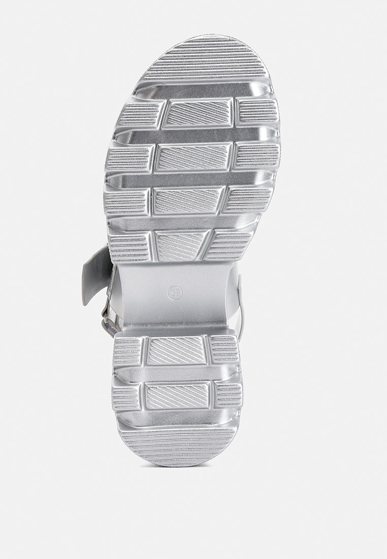Silas Metallic Chunky Sandals - Tigbul's Variety Fashion Shop