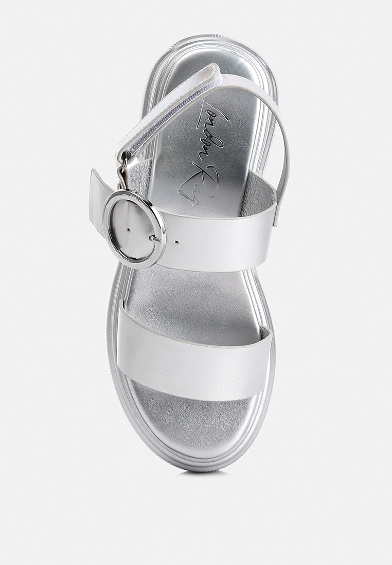 Silas Metallic Chunky Sandals - Tigbul's Variety Fashion Shop