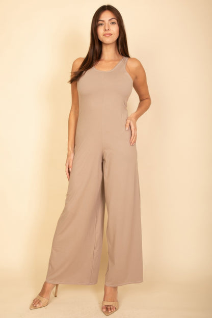 Sleeveless Tank Wide Leg Jumpsuit - Tigbul's Variety Fashion Shop