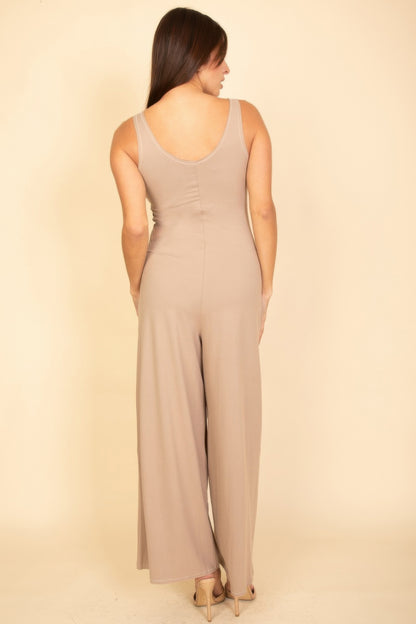 Sleeveless Tank Wide Leg Jumpsuit - Tigbul's Variety Fashion Shop