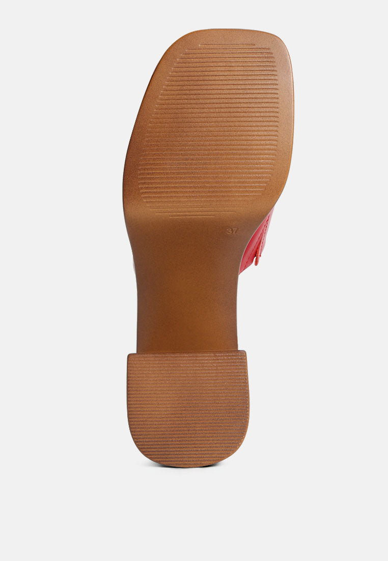 Scandal Slip On Block Heel Sandals - Tigbul's Variety Fashion Shop