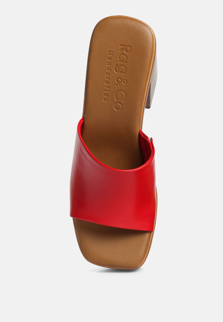 Scandal Slip On Block Heel Sandals - Tigbul's Variety Fashion Shop