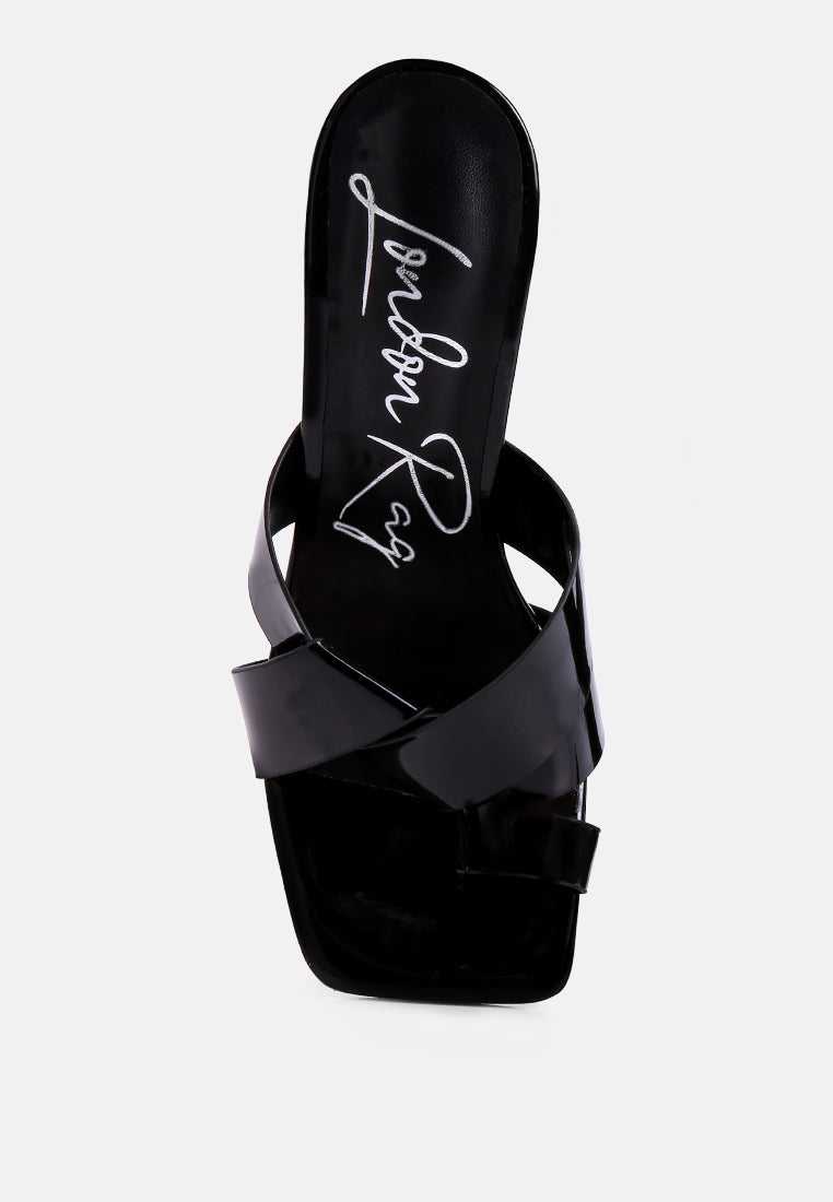 Snatched Intertwined Toe Ring Heeled Sandals - Tigbul's Variety Fashion Shop