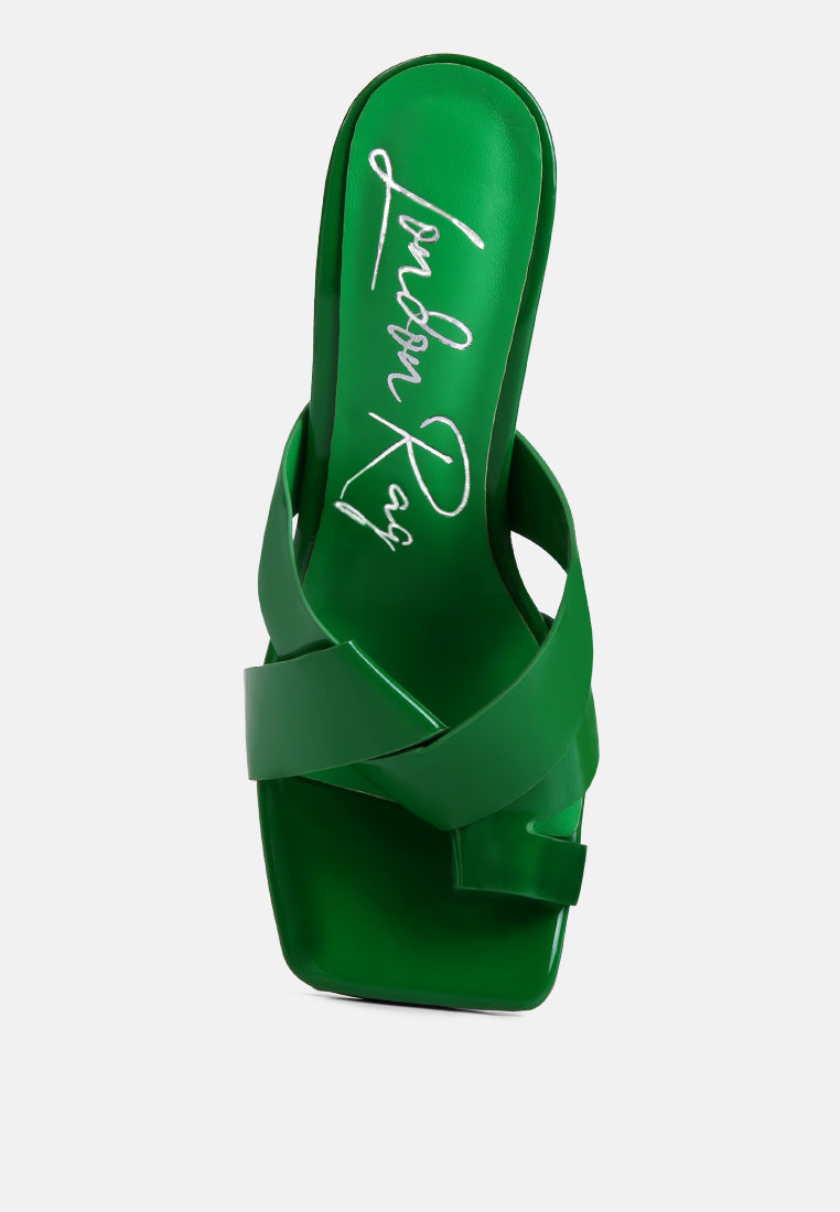 Snatched Intertwined Toe Ring Heeled Sandals - Tigbul's Variety Fashion Shop