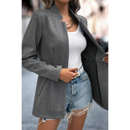 Solid Pocket Long Sleeve Elegant Wool Coat - Tigbul's Variety Fashion Shop