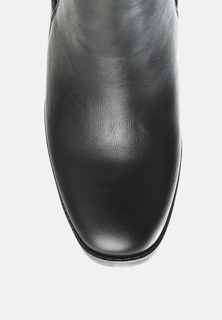 Sonia Block Heeled Chelsea Boots - Tigbul's Variety Fashion Shop