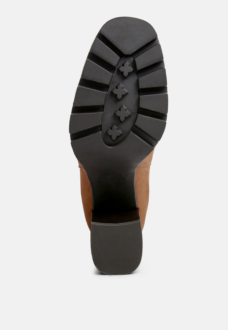 Sonia Block Heeled Chelsea Boots - Tigbul's Variety Fashion Shop