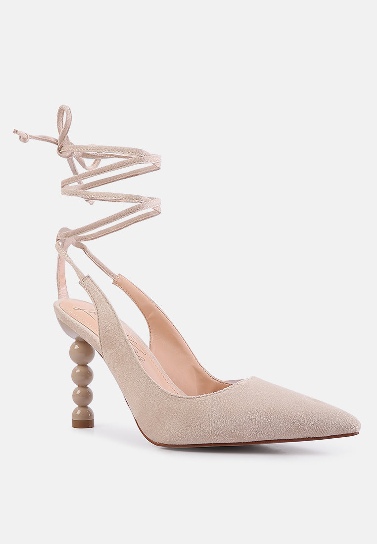 Spiced Night Fantasy Heel Lace-Up Sandals - Tigbul's Variety Fashion Shop