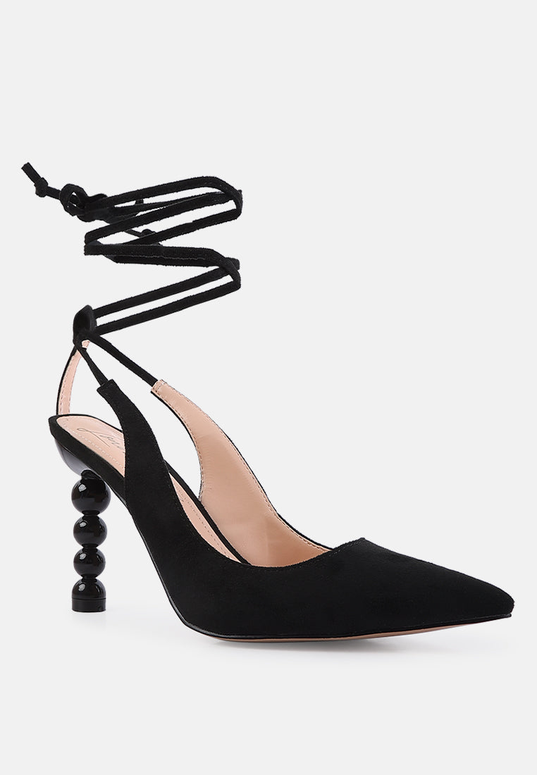 Spiced Night Fantasy Heel Lace-Up Sandals - Tigbul's Variety Fashion Shop
