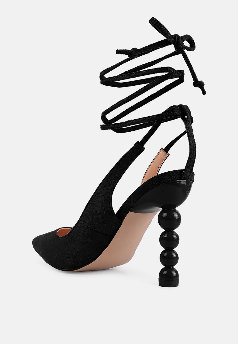 Spiced Night Fantasy Heel Lace-Up Sandals - Tigbul's Variety Fashion Shop